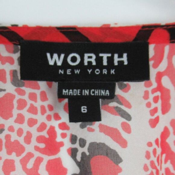 WORTH New York Red Silk Fringe Fire Dress Women’s Size 6 - Picture 12 of 12